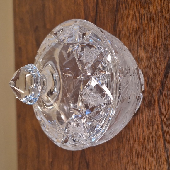 IMPERLUX Genuine Vintage Handcut Lead Crystal Lidded Trinket/Candy Dish - Picture 4 of 15